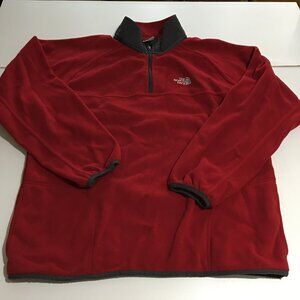 The North Face Fleece Sweatshirt Boys XL Red 1/4 Zip Pullover